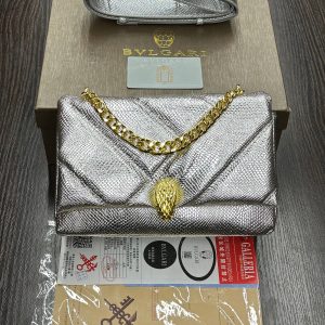 Serpenti Forever Quilted Shoulder Bag (Silver Karung)