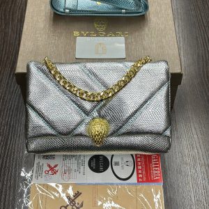 Serpenti Forever Quilted Shoulder Bag (Azure Karung)