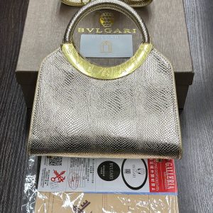 Bvlgari Roma Top Handle (Champagne Karung)